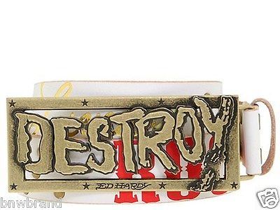 Ed Hardy EH0074 SKU #7425562 Destroy Men's Belt & Buckle Size XL