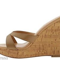 Gabriella Rocha Stef Wedge Sandal SKU #7404279 Size 9D Camel Color - Thumbnail 3