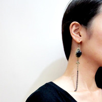 Bitter sweet // Black Rose Earrings - Thumbnail 2