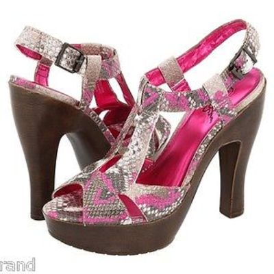 Carlos by carlos santana - pink anaconda women heel shoes 31231650 size 6m