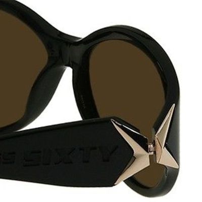 Miss sixty mx2495 shiny black/brown lens w/ red soft case $160 or best offer