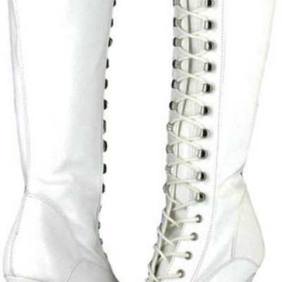 Pleaser faux leather knee high platform boots 12