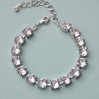 Wedding Swarovski Crystal Bracelet - #B901  - Thumbnail 1