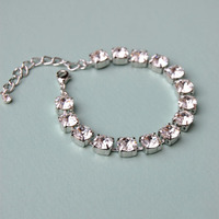 Wedding Swarovski Crystal Bracelet - #B901  - Thumbnail 2