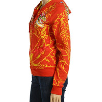 Ed Hardy Flaming Tiger Hoodie Sweater Pink XS - Thumbnail 1