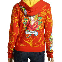 Ed Hardy Flaming Tiger Hoodie Sweater Pink XS - Thumbnail 2