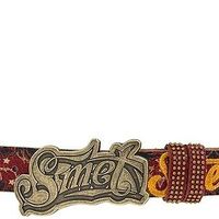 SMET SM 3012 Ladies/Junior Leather Belt Size Medium Merlot - Thumbnail 3