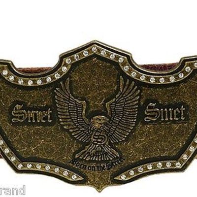 Smet sm 3006 ladies/junior leather belt & buckle size small vintage plum