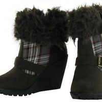 TOI ET MOI Fedel-06 Brown Velvet Women Boots - Thumbnail 1