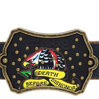Ed Hardy EH6009A Belt Buckle Death Before Dishonor - Thumbnail 2