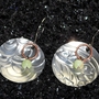 Don't Sweat the Small Stuff, Aluminum and Petrified Wood Earrings-1