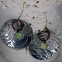 Don't Sweat the Small Stuff, Aluminum and Petrified Wood Earrings-2