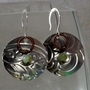 Don't Sweat the Small Stuff, Aluminum and Petrified Wood Earrings-3