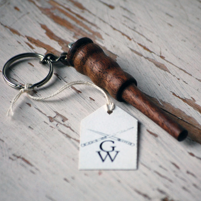 Black walnut key-chain mini wand