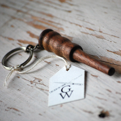 Black walnut key-chain mini wand