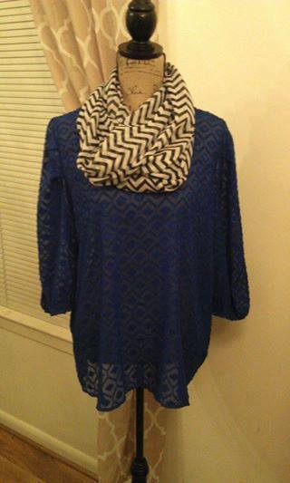 Blue Diamonds Top