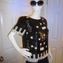 Vintage Modi Black Sequins Top Size M-L-1
