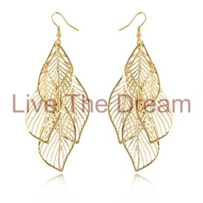 Gold leaf earrings