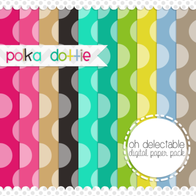Polka Dottie Digital Paper Pack
