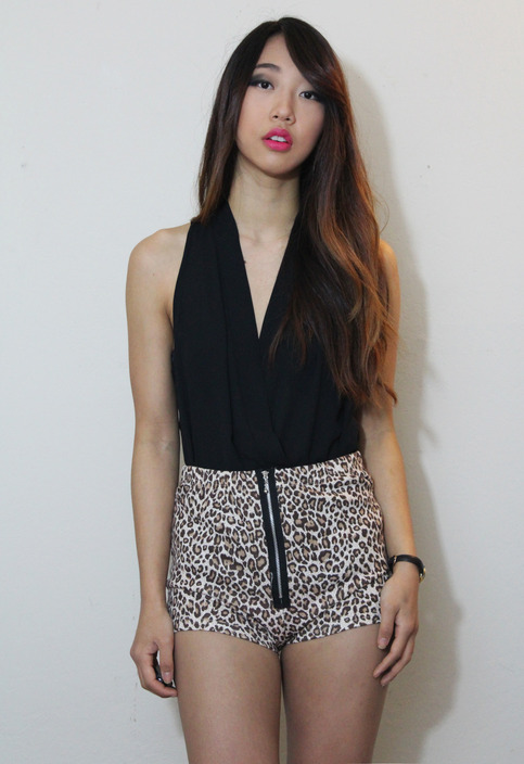 Meow Zipper Shorts