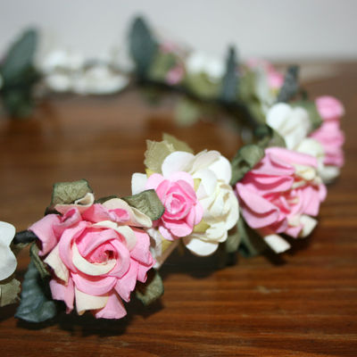 Ombre pink floral crown ♥