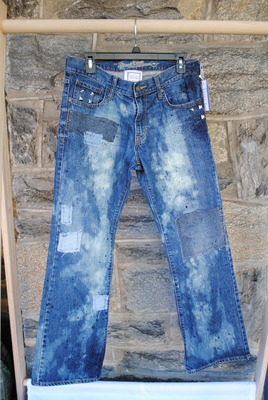 Bleached & Patched Jeans