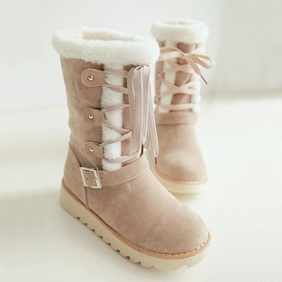 Warm sweet lace Martin boots