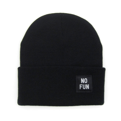 No fun "labelled" beanie