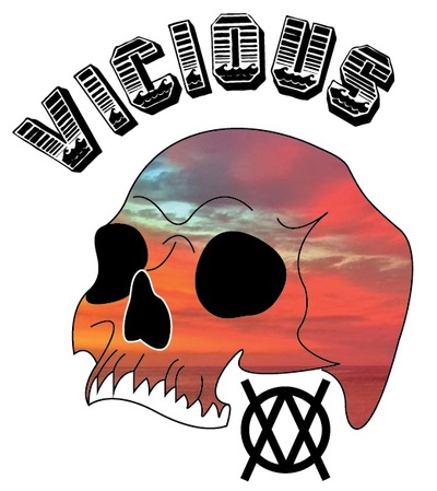 Vicious Sunset Skull T-shirt