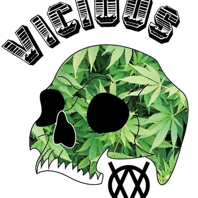 Vicious herb & skull t-shirt