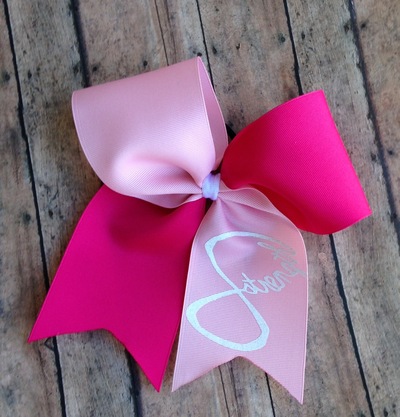 'strength for shaina' cheer bow