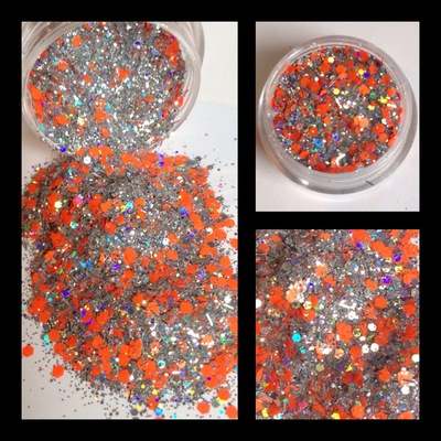 Matte Orange and Silver