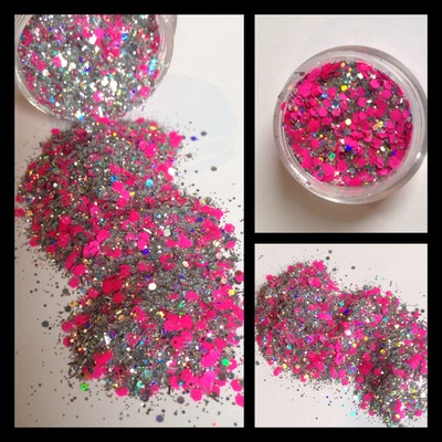 Matte pink and silver