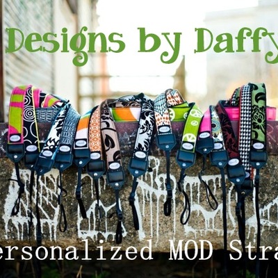 Monogrammed camera strap