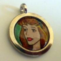 Sleeping Beauty Silver Charm