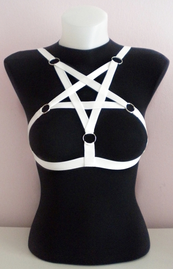 White Dolly Pentagram Harness