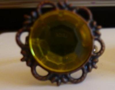 Yellow gemstone ring