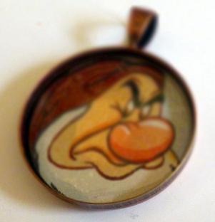 Grumpy bronze pendant
