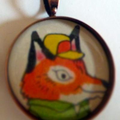 Richard scarry fox pendant