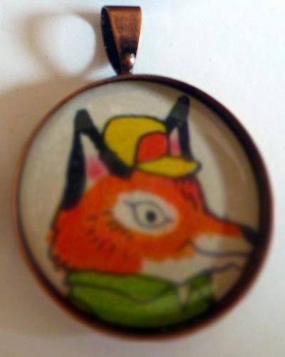 Richard scarry fox pendant