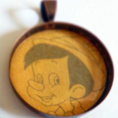 Bronze pinocchio pendant