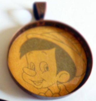 Bronze pinocchio pendant