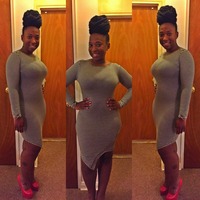 Striped Out Bodycon Dress - Thumbnail 1