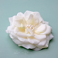 Wedding Hair Piece, Bridal Floral Headpiece, Bridal Hair Flower - Style RF708 : Luxe in Bloom - Thumbnail 1