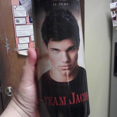 Twilight new moon team jacob aluminum water bottle - brand new