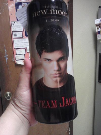 Twilight new moon team jacob aluminum water bottle - brand new