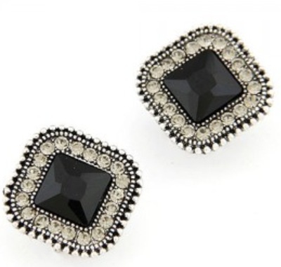 Royal Black Stud Earrings
