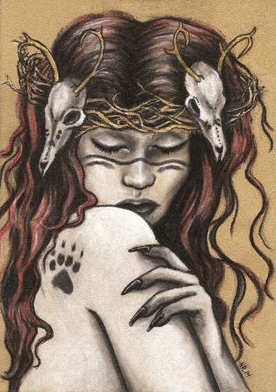 Akka Kuolo - Finnish Goddess of Life and Death - 8x10" Giclee Print