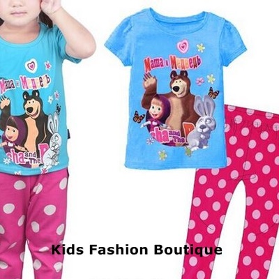 Girls masha i medved cotton pajamas