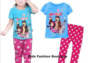 Girls masha i medved cotton pajamas